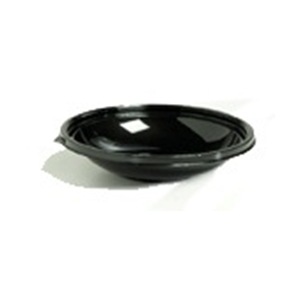 BOWL PLASTIC 24OZ BLACK SHALLOW